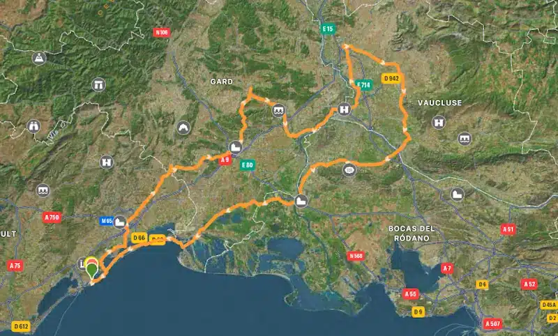 vuelta en bicicleta a la provenza y languedoc
