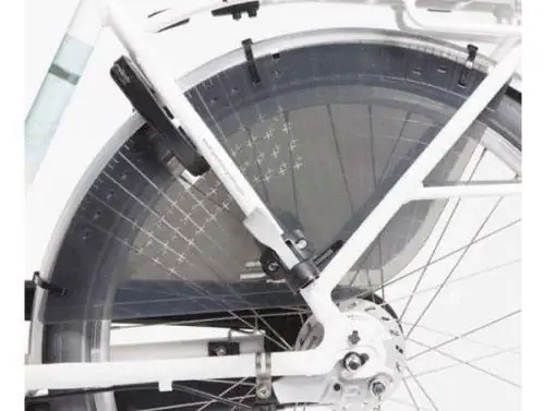 un protector de radios es genial para que no se meta el pie