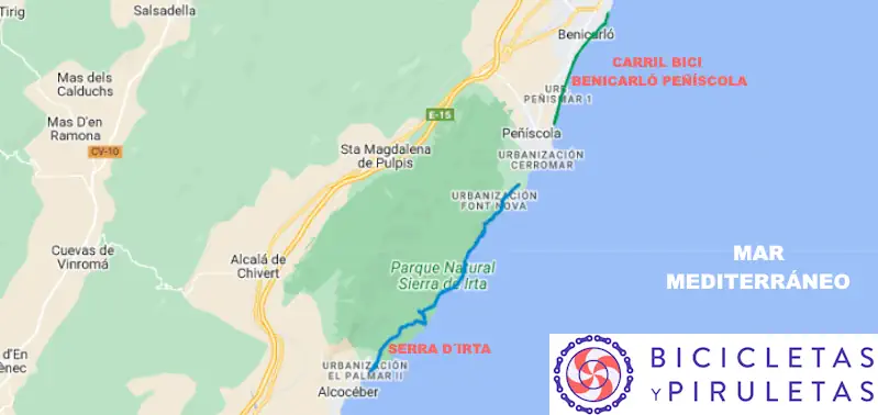 rutas en bici por peñíscola